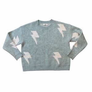 Storia Light Green Thunderbolt Knit Sweater